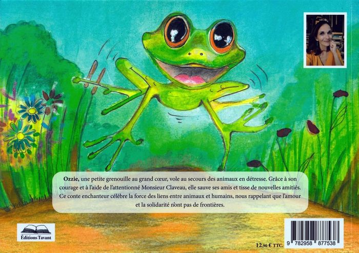 Quatrième de couverture de « Ozzie, une drôle de p'tite grenouille »