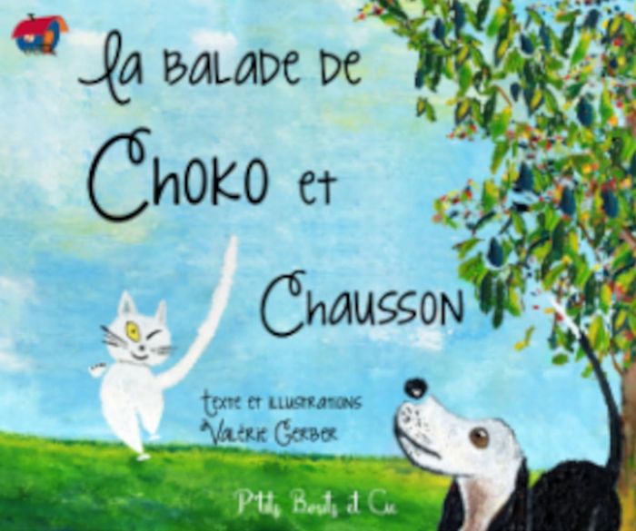 Couverture du livre « La balade de Choko et Chausson » de Valérie Gerber, librairie Les Contes Infusés à Corte