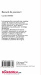 Quatrième de couverture de « Recueil de poésies »
