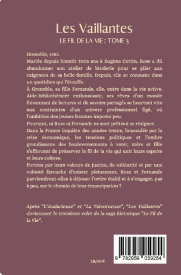 Quatrième de couverture de « Les Vaillantes »