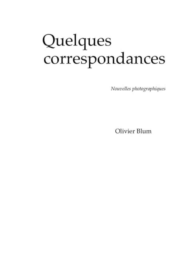 Couverture du livre « Quelques correspondances », librairie Les Contes Infusés à Corte
