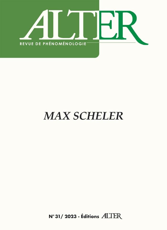 Couverture du livre « MAX SCHELER » de Olivier Agard, librairie Les Contes Infusés à Corte