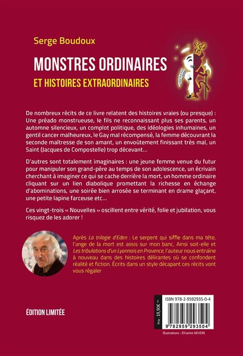 Quatrième de couverture de « MONSTRES ORDINAIRES ET HISTOIRES EXTRAORDINAIRES »