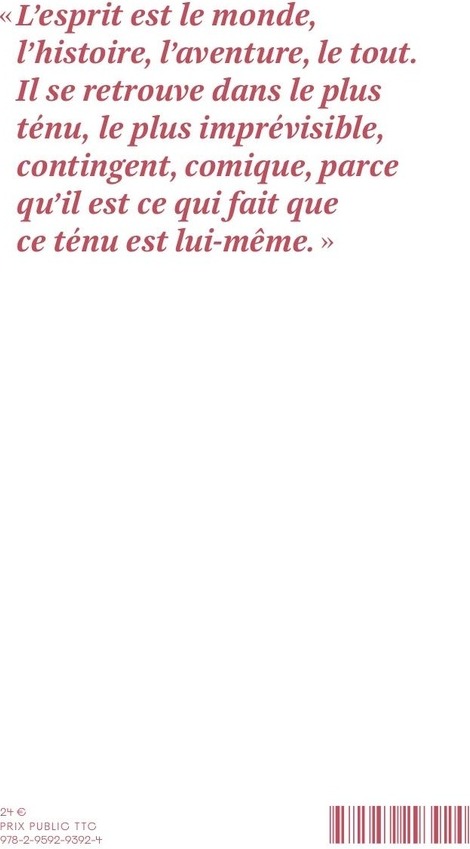 Quatrième de couverture de « Le sens et l'esprit, l'herméneutique spéculative de Hegel »