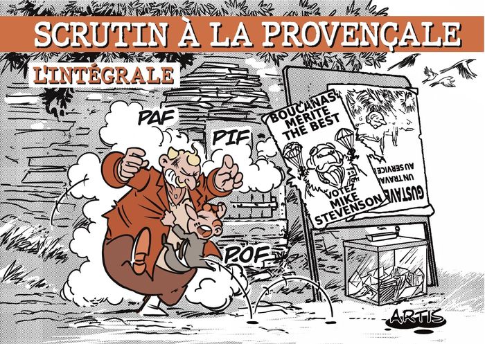 Couverture du livre « Scrutin à la provençale : L intégrale » de Olivier Bauza, librairie Les Contes Infusés à Corte