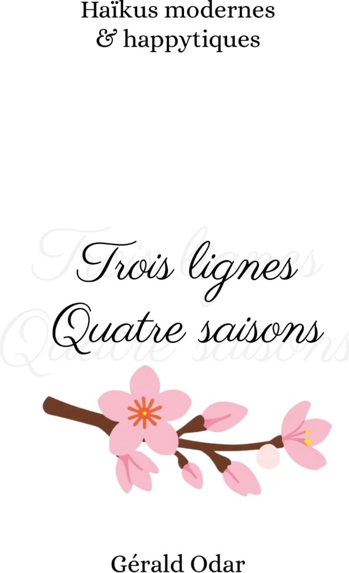Couverture du livre « Trois lignes, quatre saisons : haïkus », librairie Les Contes Infusés à Corte
