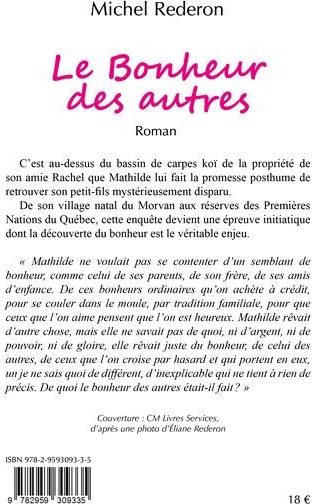 Quatrième de couverture de « Le bonheur des autres : roman »