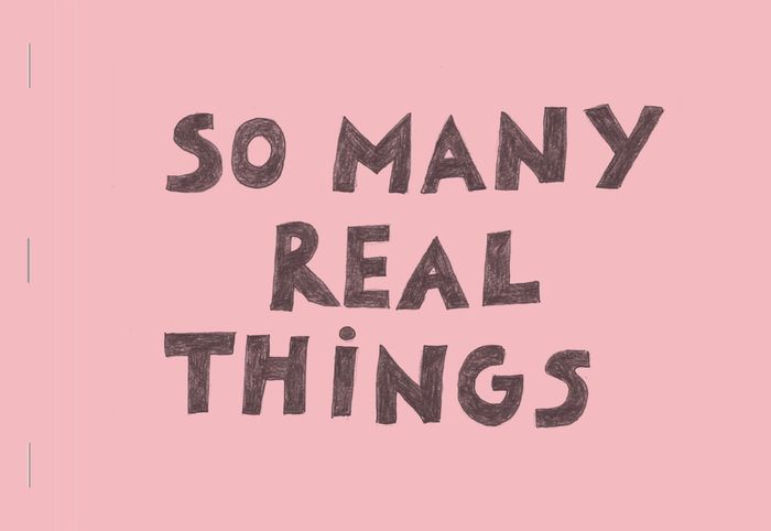 Couverture du livre « SO MANY REAL THINGS », librairie Les Contes Infusés à Corte