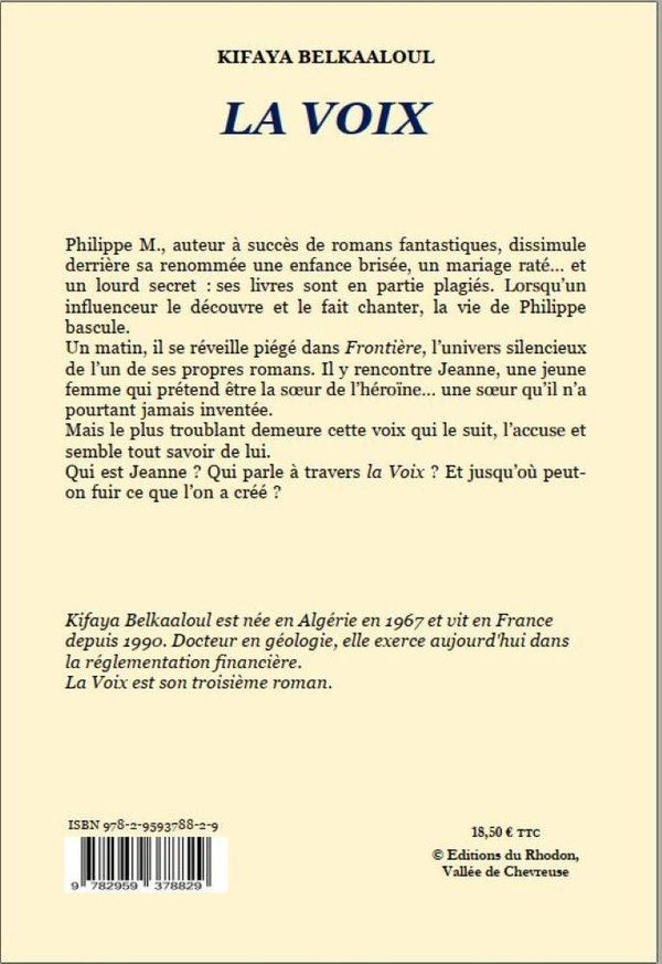Quatrième de couverture de « La voix »