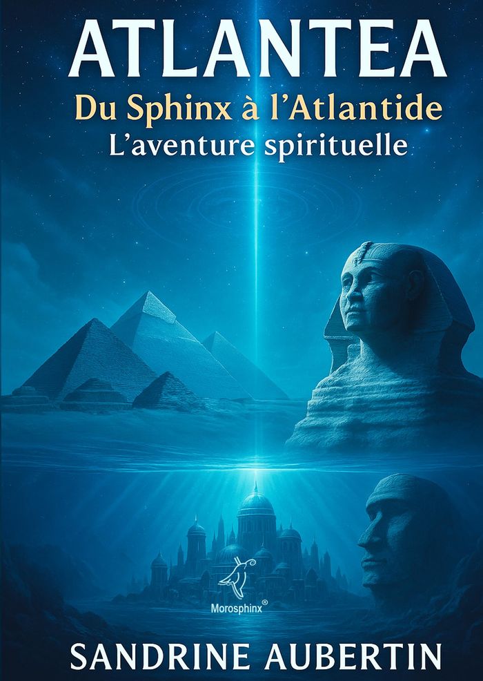Couverture du livre « Atlantea, du Sphinx à l'Atlantide : l'aventure spirituelle » de Sandrine Aubertin, librairie Les Contes Infusés à Corte