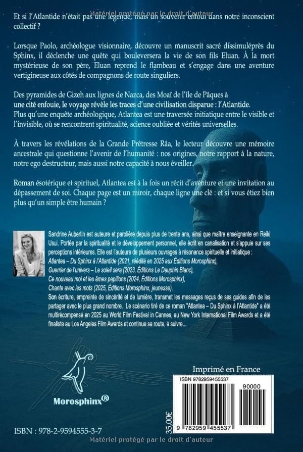 Quatrième de couverture de « Atlantea, du Sphinx à l'Atlantide : l'aventure spirituelle »
