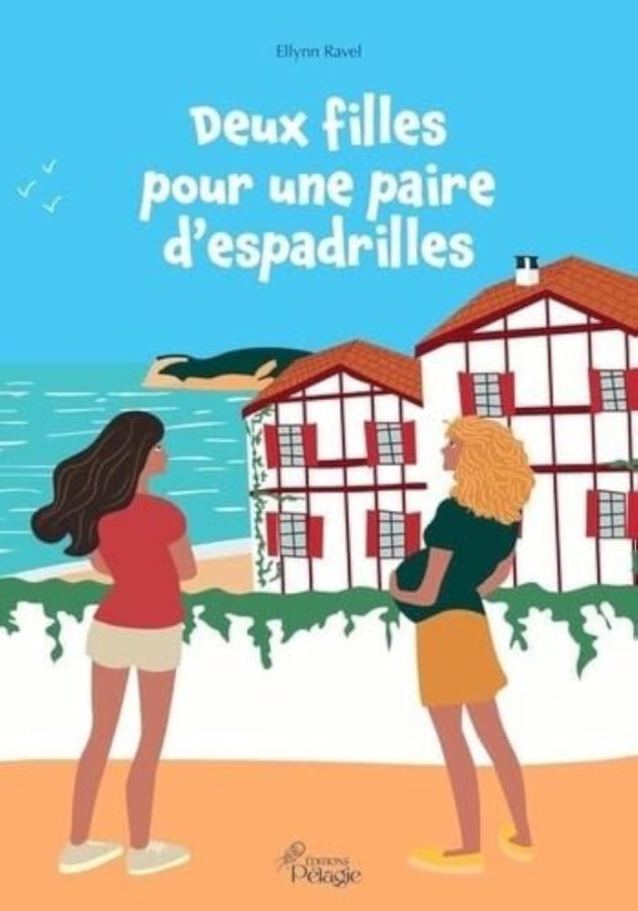 Couverture du livre « Deux filles pour une paire d'espadrilles » de Ellynn Ravel, librairie Les Contes Infusés à Corte