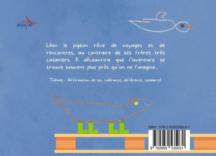 Quatrième de couverture de « Léon le pigeon »