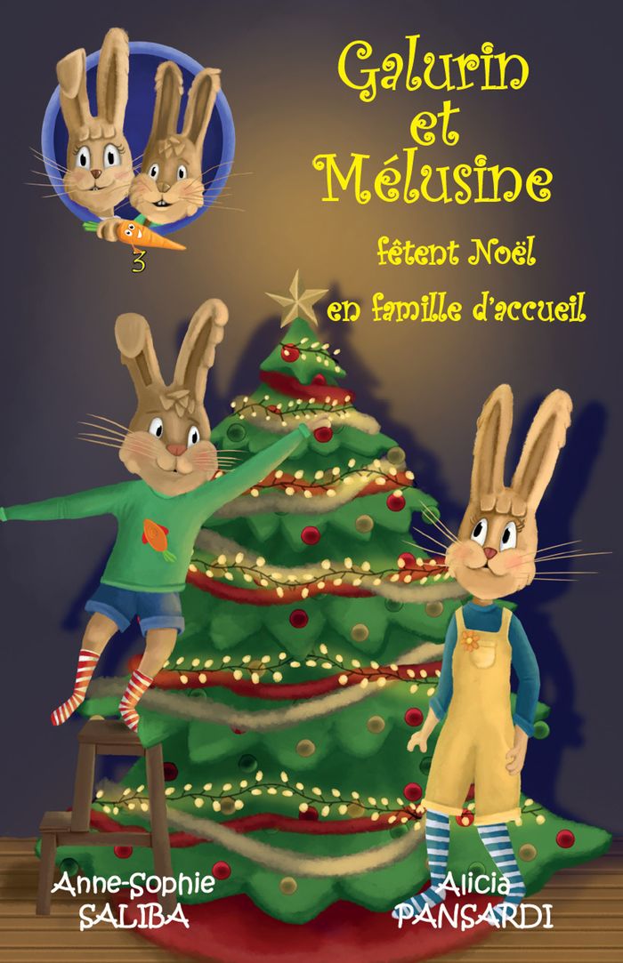 Couverture du livre « Galurin et Mélusine fêtent Noël en famille d'accueil » de Anne-Sophie Saliba, librairie Les Contes Infusés à Corte