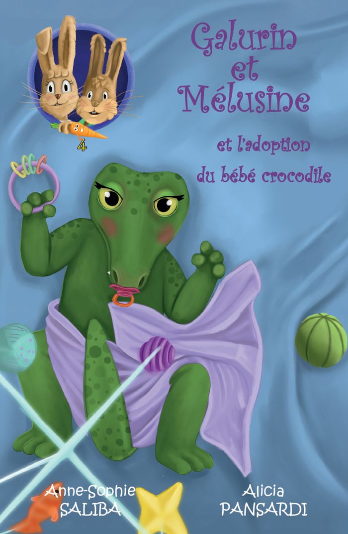 Couverture du livre « Galurin et Mélusine et l'adoption du bébé crocodile » de Anne-Sophie Saliba, librairie Les Contes Infusés à Corte