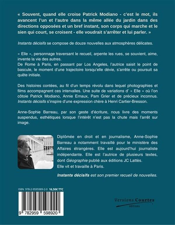 Quatrième de couverture de « Instants décisifs »