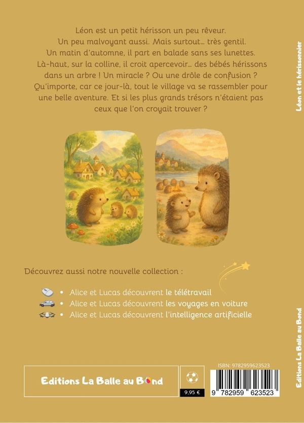 Quatrième de couverture de « Léon et le hérissonnier »