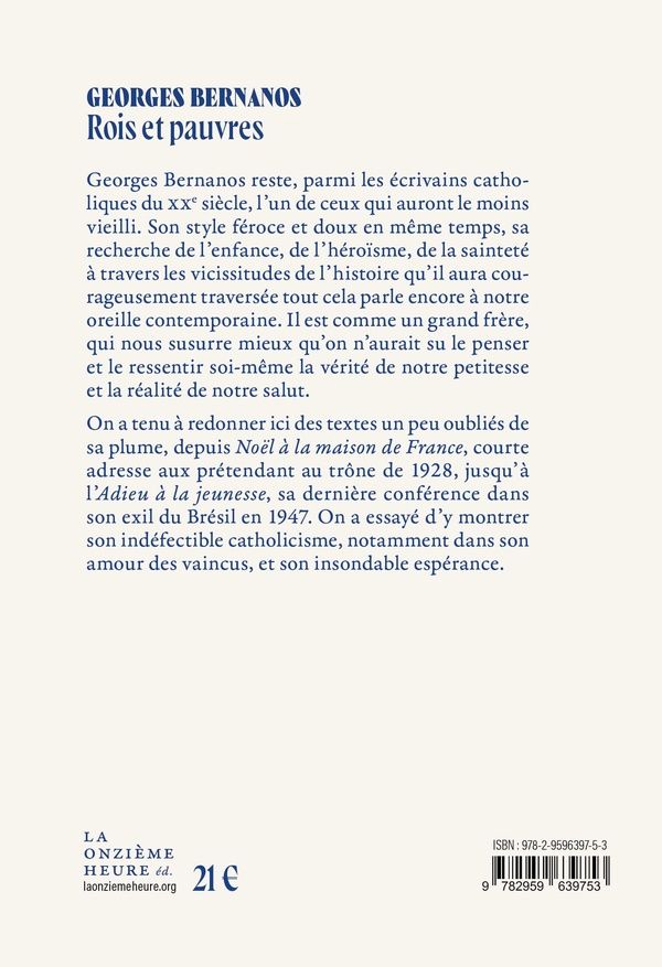Quatrième de couverture de « Rois et pauvres : Noël à la maison de France et autres titres prophétiques »