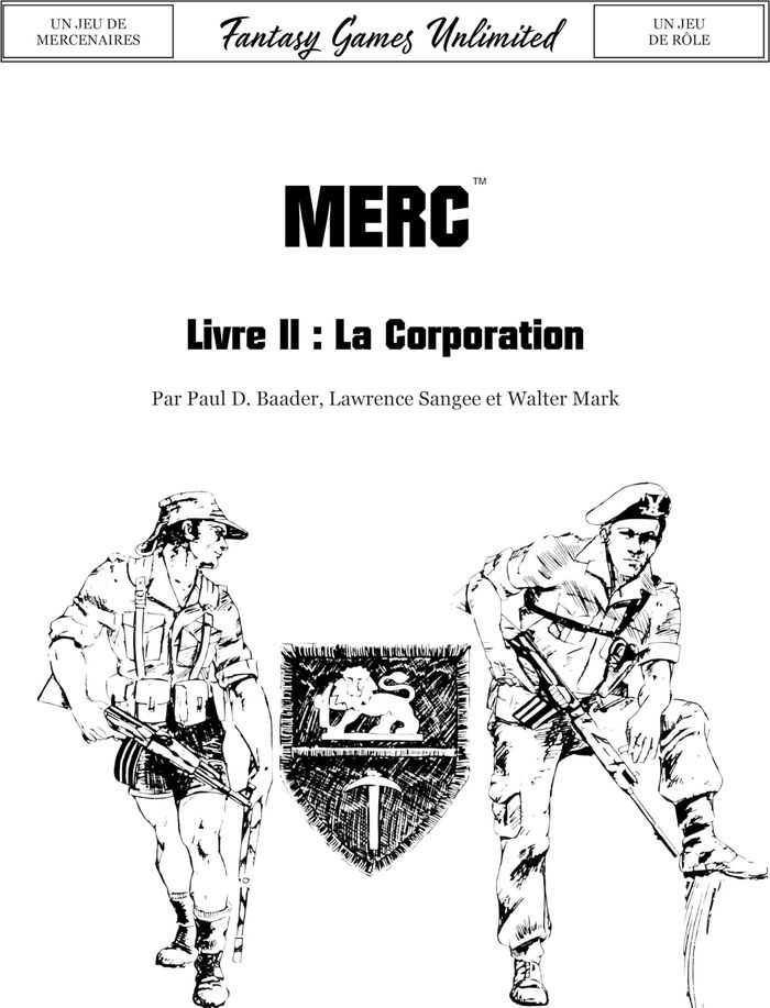 Couverture du livre « MERC LIVRE II - LA CORPORATION » de Baader/sangee/mark, librairie Les Contes Infusés à Corte