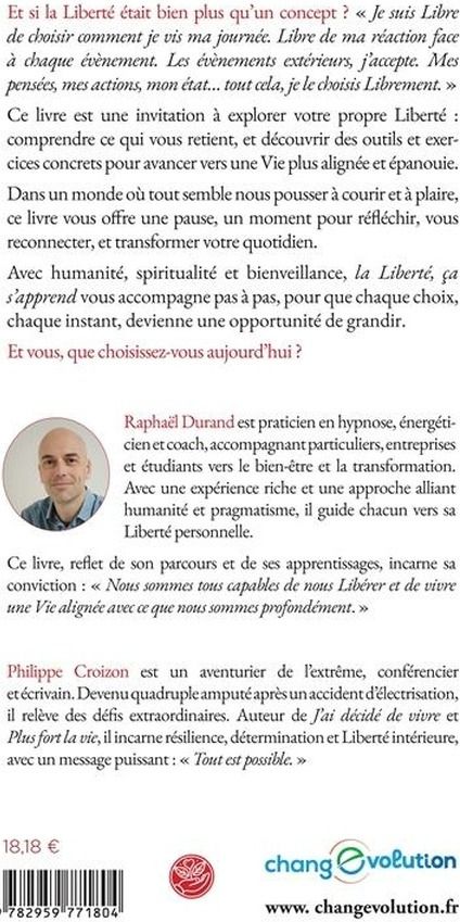 Quatrième de couverture de « La liberté, ça s'apprend »