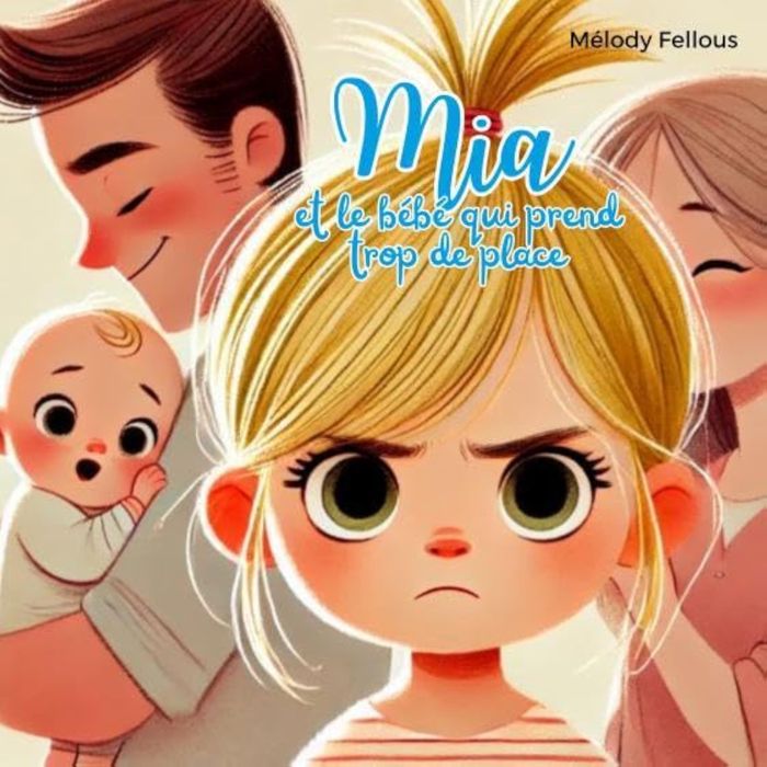 Couverture du livre « Mia et le bébé qui prends trop de place » de Mélody Fellous, librairie Les Contes Infusés à Corte