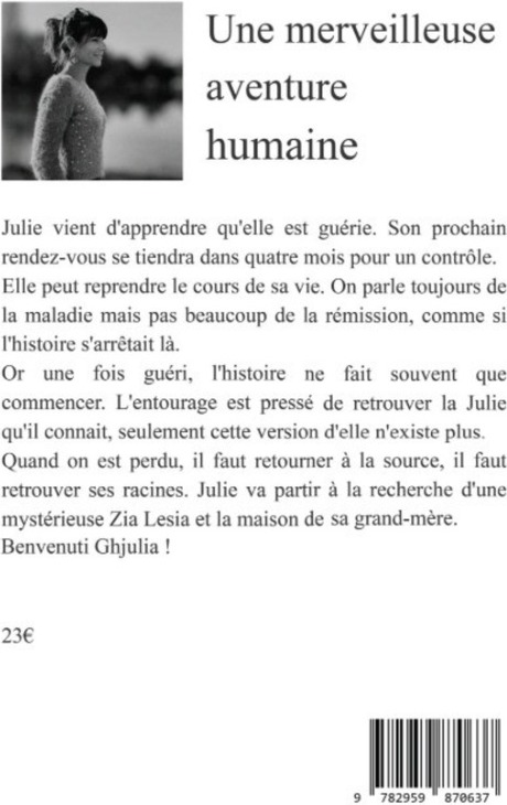 Quatrième de couverture de « Benvenuti Ghjulia »