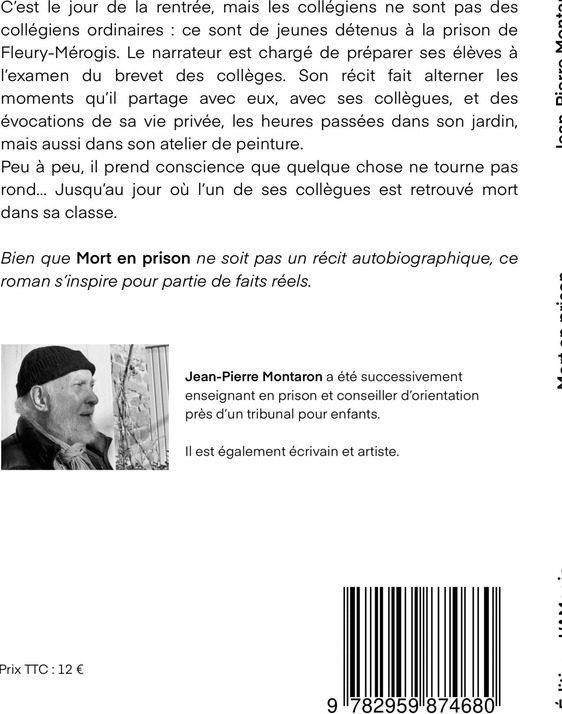 Quatrième de couverture de « Mort en prison : roman »