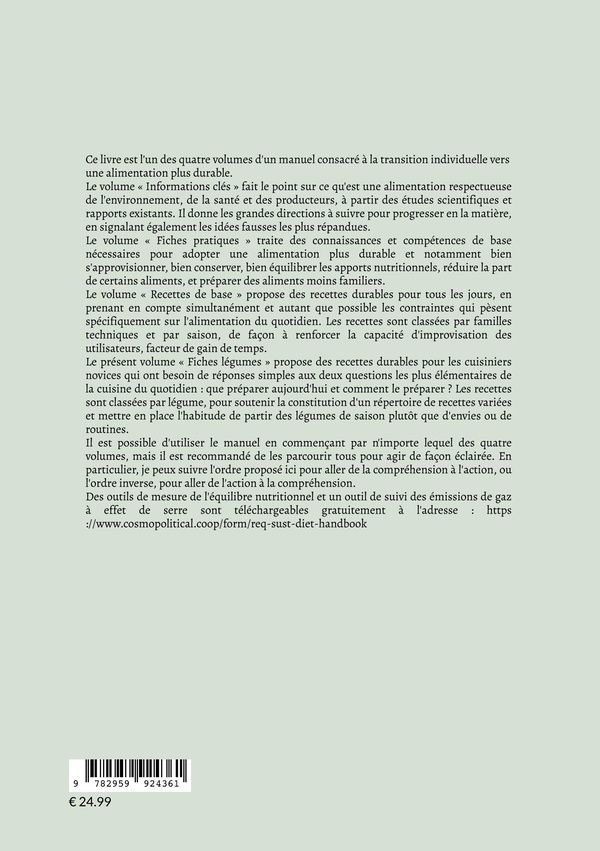 Quatrième de couverture de « Alimentation durable »