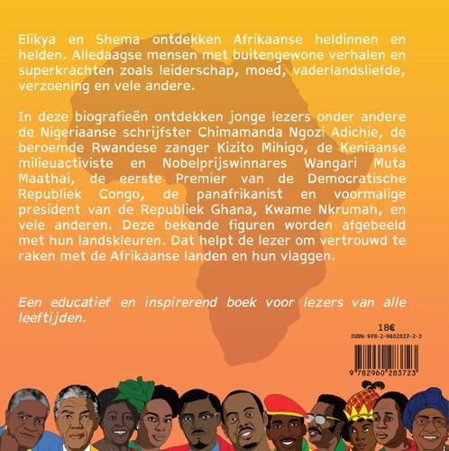 Quatrième de couverture de « HELDINNEN EN HELDEN VAN AFRIKA »