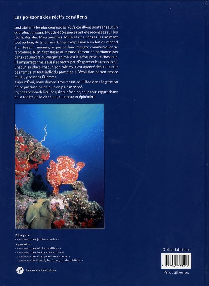 Quatrième de couverture de « LES POISSONS DES RECIFS CORALLIENS »