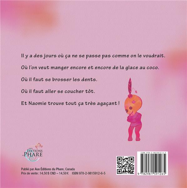 Quatrième de couverture de « NAOMIE EST EN COLERE »