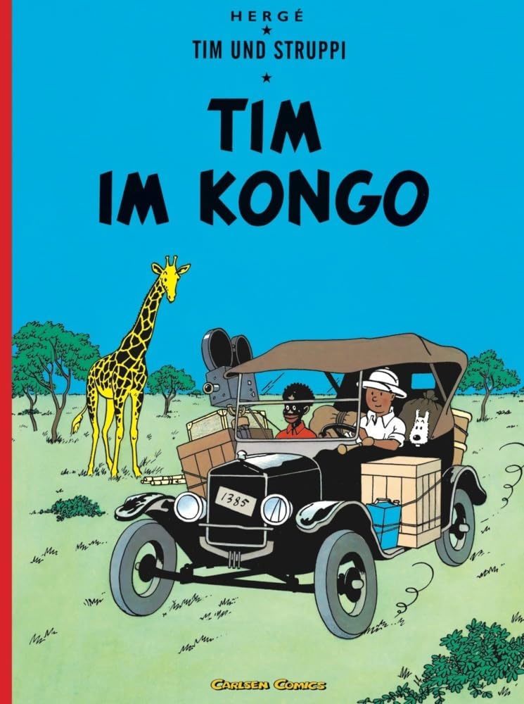 Couverture du livre « TINTIN AU CONGO (CARLSEN) », librairie Les Contes Infusés à Corte