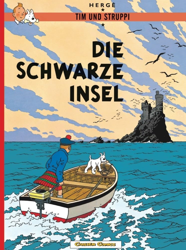 Couverture du livre « L'ILE NOIRE (CARLSEN) » de Herge, librairie Les Contes Infusés à Corte