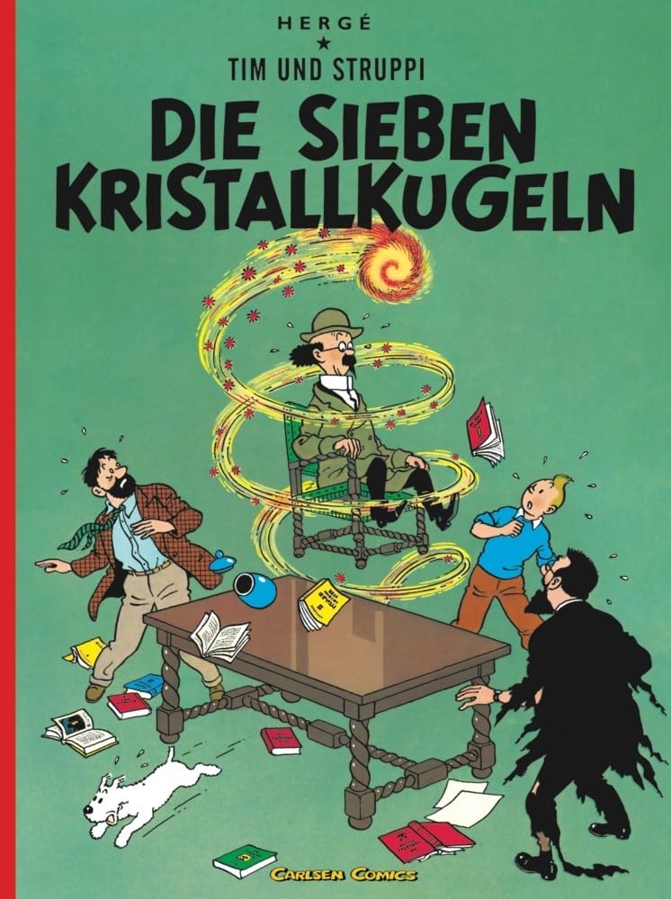 Couverture du livre « LES SEPT BOULES DE CRISTAL (CARLSEN) » de Herge, librairie Les Contes Infusés à Corte