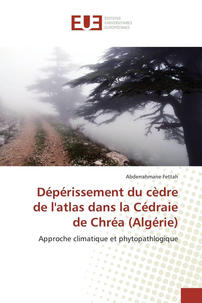 Couverture du livre « DEPERISSEMENT DU CEDRE DE L'ATLAS DANS LA CEDRAIE DE CHREA (ALGERIE) » de Abderrahmane Fettah, librairie Les Contes Infusés à Corte
