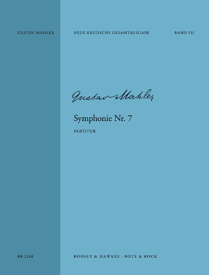 Couverture du livre « SYMPHONIE N  7 EN MI MINEUR - NOUVELLE EDITION CRITIQUE DE LA SOCIETE INTERNATIONALE GUSTAV MAHLER. » de Gustav Mahler, librairie Les Contes Infusés à Corte