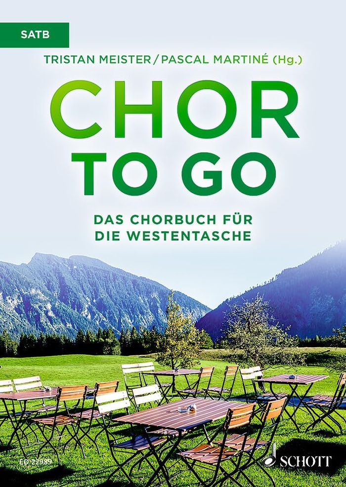 Couverture du livre « CHOR TO GO - DAS CHORBUCH FUR DIE WESTENTASCHE - MIXED CHOIR (SATB) A CAPPELLA. LIVRE DE CHOEUR. » de Pascal Martine, librairie Les Contes Infusés à Corte
