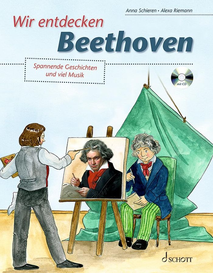 Couverture du livre « WIR ENTDECKEN... - WIR ENTDECKEN BEETHOVEN - SPANNENDE GESCHICHTEN UND VIEL MUSIK », librairie Les Contes Infusés à Corte