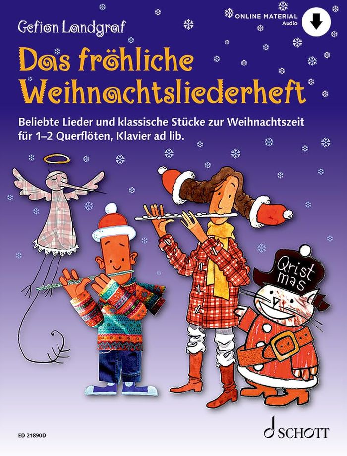 Couverture du livre « DIE FROHLICHE QUERFLOTE - DAS FROHLICHE WEIHNACHTSLIEDERHEFT - BELIEBTE LIEDER UND KLASSISCHE STUCKE » de Landgraf/schurmann, librairie Les Contes Infusés à Corte