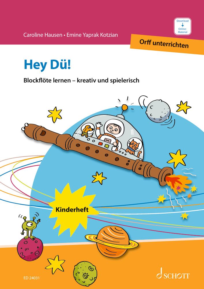 Couverture du livre « ORFF UNTERRICHTEN/TEACHING ORFF - VOL. 5 - HEY DU! - BLOCKFLOTE LERNEN  KREATIV UND SPIELERISCH. VOL » de Hausen, librairie Les Contes Infusés à Corte