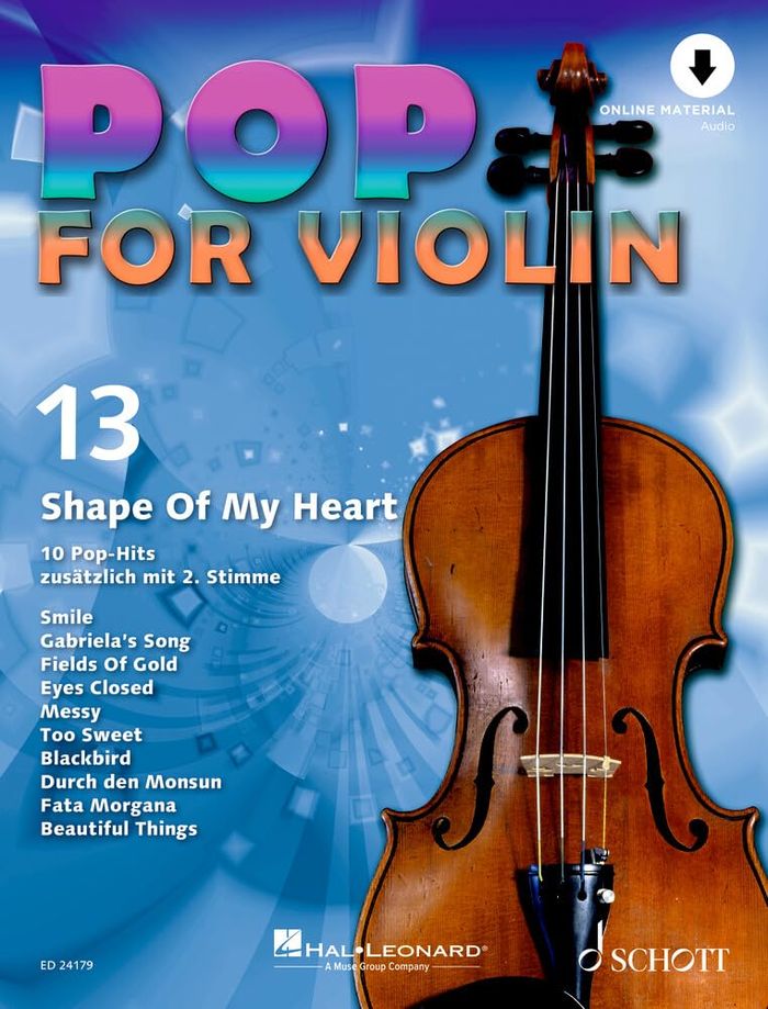 Couverture du livre « POP FOR VIOLIN 13 - SHAPE OF MY HEART. 1-2 VIOLINS. » de Michael Zlanabitnig, librairie Les Contes Infusés à Corte