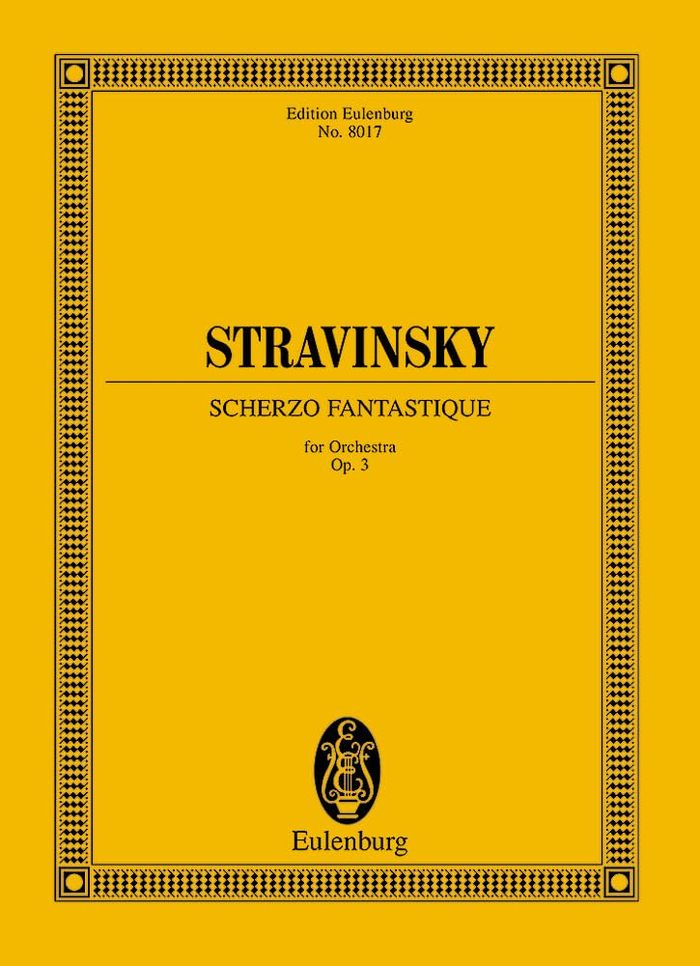 Couverture du livre « EULENBURG MINIATURE SCORES - SCHERZO FANTASTIQUE - (LE VOL DE L'ABEILLE) / POUR GRAND ORCHESTRE. OP. » de Igor Stravinsky, librairie Les Contes Infusés à Corte