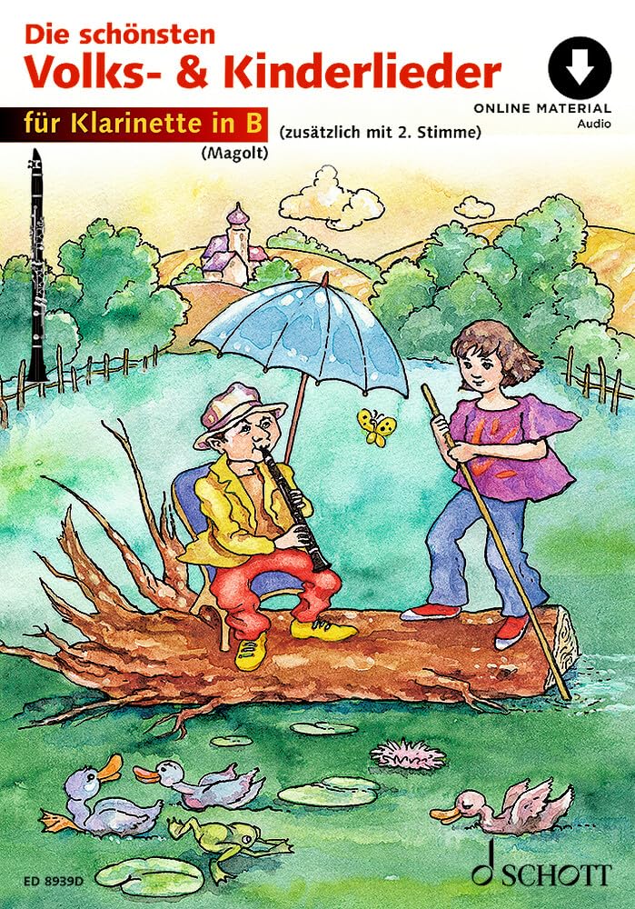 Couverture du livre « DIE SCHONSTEN VOLKS- UND KINDERLIEDER - SEHR LEICHT BEARBEITET. 1-2 CLARINETS IN BB. » de C. Estenfeld-Kropp, librairie Les Contes Infusés à Corte