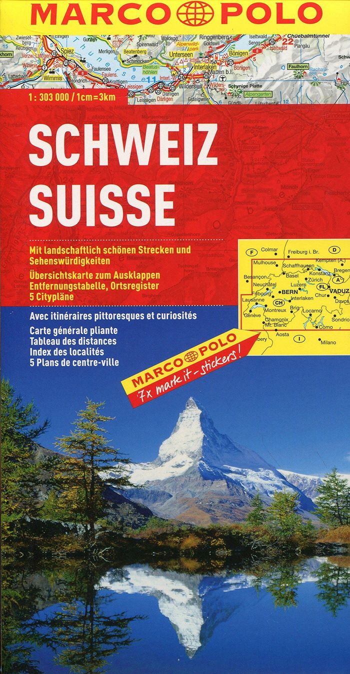 Couverture du livre « SUISSE EURO CARTES MARCO POLO », librairie Les Contes Infusés à Corte