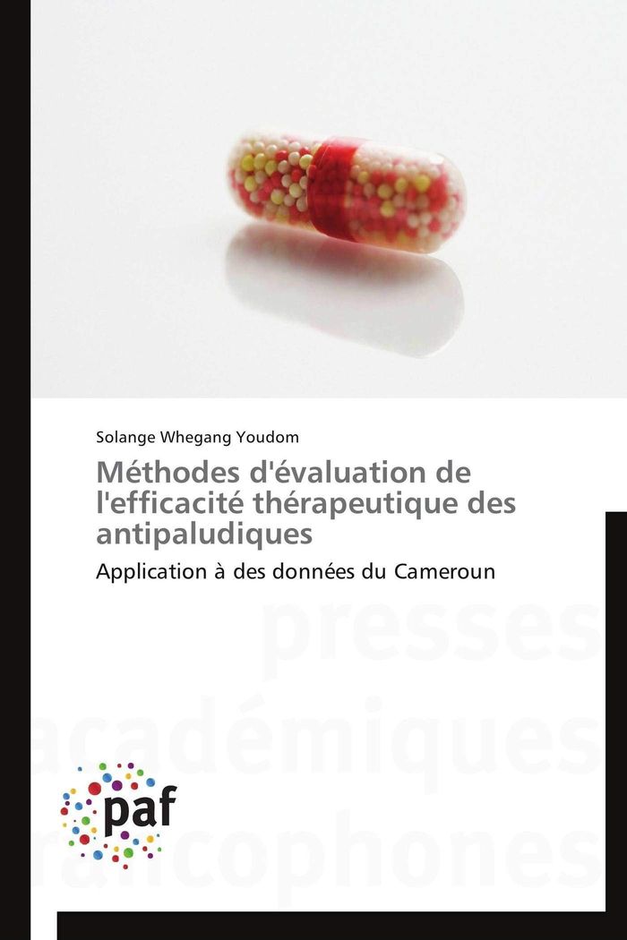 Couverture du livre « METHODES D'EVALUATION DE L'EFFICACITE THERAPEUTIQUE DES ANTIPALUDIQUES » de Youdom-S, librairie Les Contes Infusés à Corte