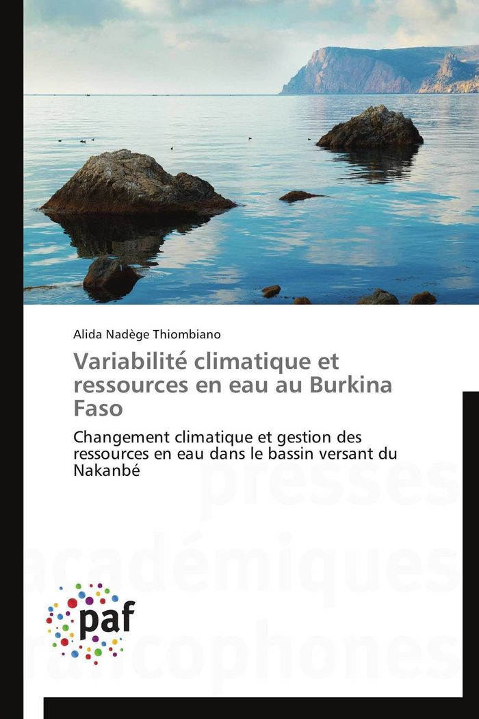 Couverture du livre « VARIABILITE CLIMATIQUE ET RESSOURCES EN EAU AU BURKINA FASO » de Thiombiano-A, librairie Les Contes Infusés à Corte
