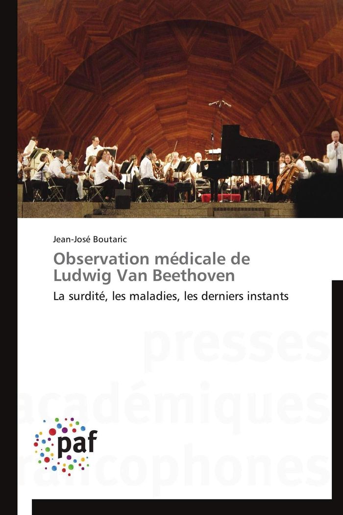 Couverture du livre « OBSERVATION MEDICALE DE LUDWIG VAN BEETHOVEN » de Boutaric-J, librairie Les Contes Infusés à Corte