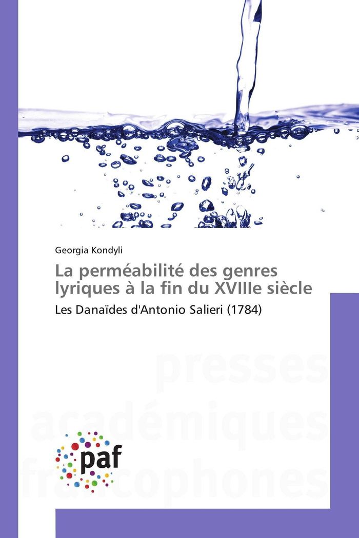 Couverture du livre « LA PERMEABILITE DES GENRES LYRIQUES A LA FIN DU XVIIIE SIECLE » de Kondyli-G, librairie Les Contes Infusés à Corte
