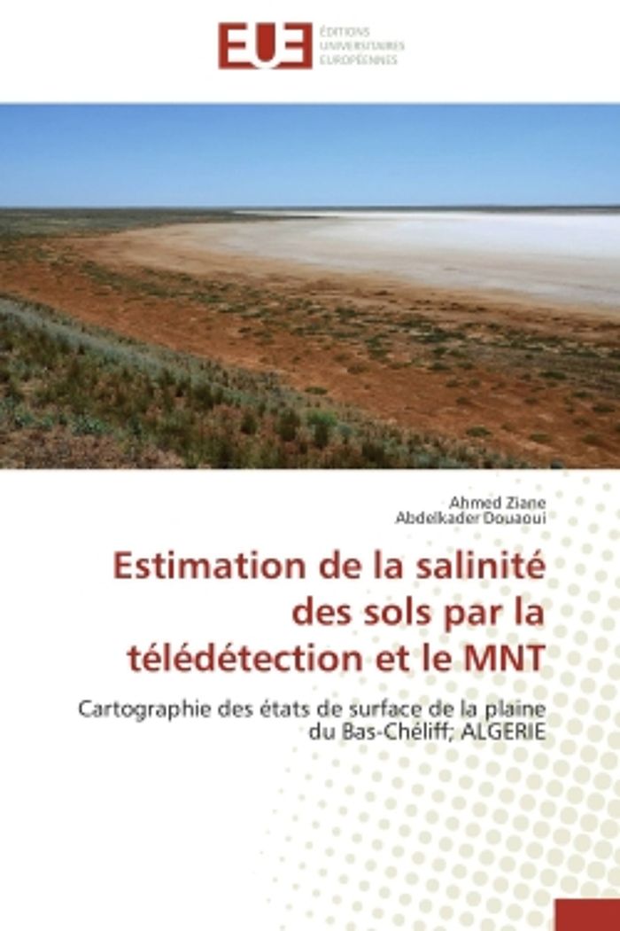 Couverture du livre « ESTIMATION DE LA SALINITE DES SOLS PAR LA TELEDETECTION ET LE MNT - CARTOGRAPHIE DES ETATS DE SURFAC » de Ziane/douaoui, librairie Les Contes Infusés à Corte