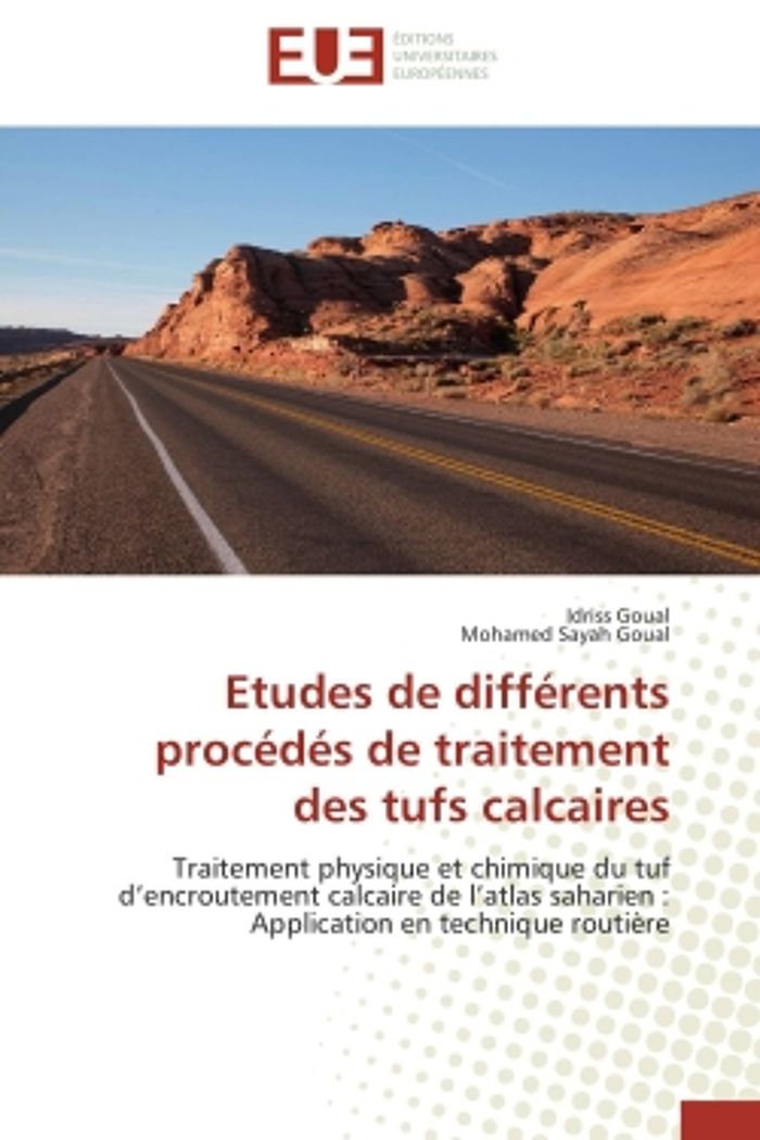 Couverture du livre « ETUDES DE DIFFERENTS PROCEDES DE TRAITEMENT DES TUFS CALCAIRES », librairie Les Contes Infusés à Corte
